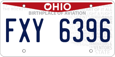OH license plate FXY6396