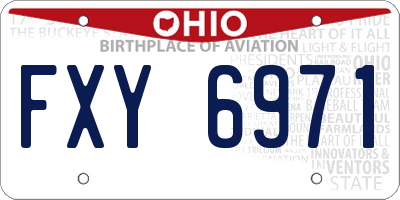 OH license plate FXY6971