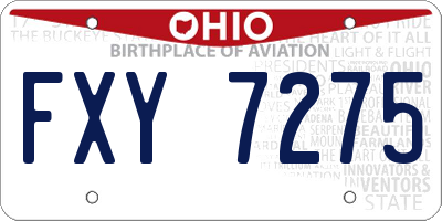 OH license plate FXY7275