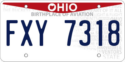 OH license plate FXY7318