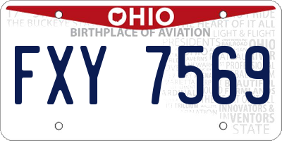 OH license plate FXY7569
