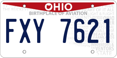 OH license plate FXY7621