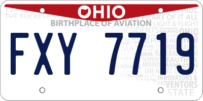 OH license plate FXY7719