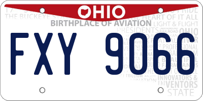 OH license plate FXY9066