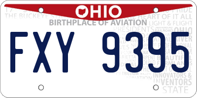 OH license plate FXY9395