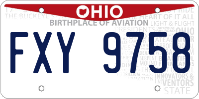 OH license plate FXY9758