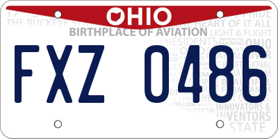 OH license plate FXZ0486