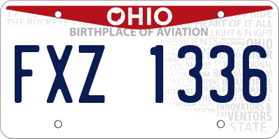 OH license plate FXZ1336