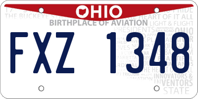 OH license plate FXZ1348