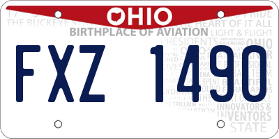 OH license plate FXZ1490