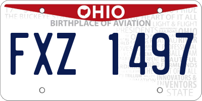 OH license plate FXZ1497