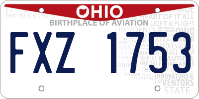 OH license plate FXZ1753