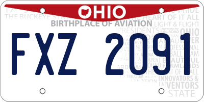 OH license plate FXZ2091