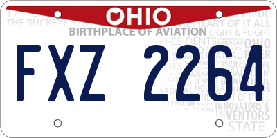 OH license plate FXZ2264