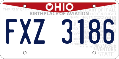 OH license plate FXZ3186