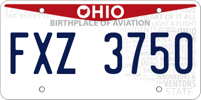 OH license plate FXZ3750