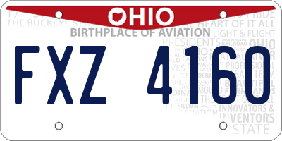 OH license plate FXZ4160