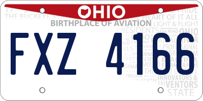 OH license plate FXZ4166