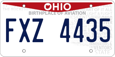 OH license plate FXZ4435