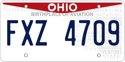 OH license plate FXZ4709