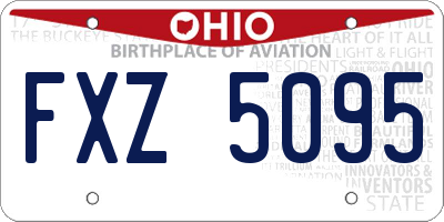 OH license plate FXZ5095