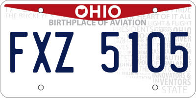 OH license plate FXZ5105