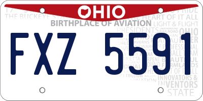 OH license plate FXZ5591