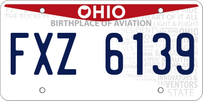OH license plate FXZ6139