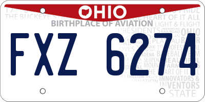 OH license plate FXZ6274