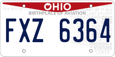 OH license plate FXZ6364