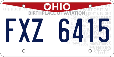 OH license plate FXZ6415