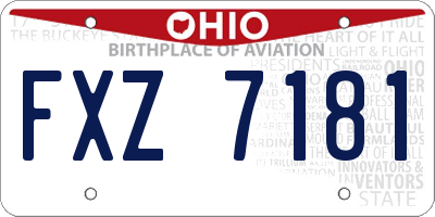 OH license plate FXZ7181