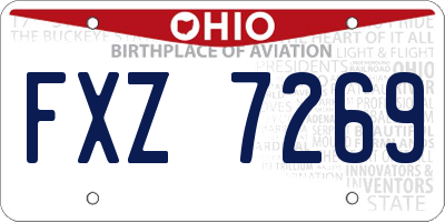 OH license plate FXZ7269