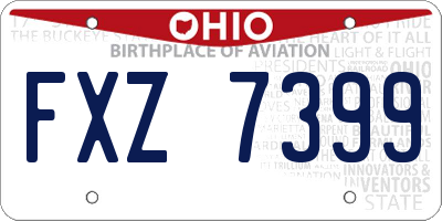 OH license plate FXZ7399