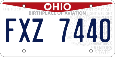 OH license plate FXZ7440
