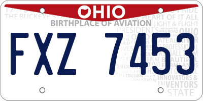 OH license plate FXZ7453