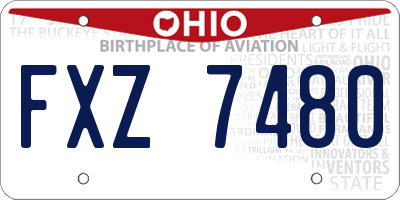 OH license plate FXZ7480