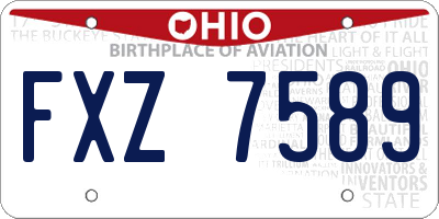OH license plate FXZ7589