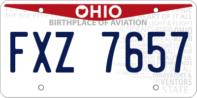 OH license plate FXZ7657