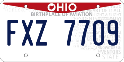 OH license plate FXZ7709