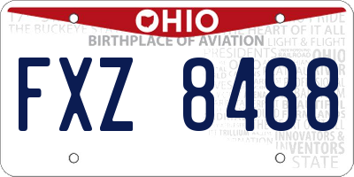 OH license plate FXZ8488
