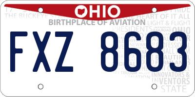 OH license plate FXZ8683