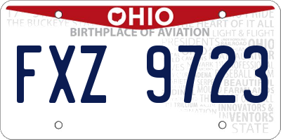 OH license plate FXZ9723