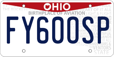 OH license plate FY60OSP