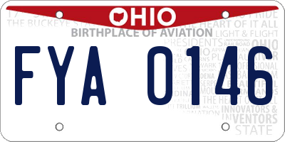 OH license plate FYA0146