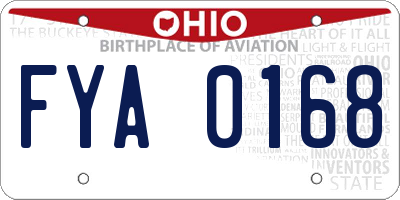 OH license plate FYA0168