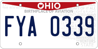 OH license plate FYA0339