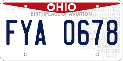 OH license plate FYA0678