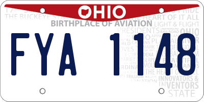 OH license plate FYA1148