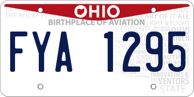OH license plate FYA1295